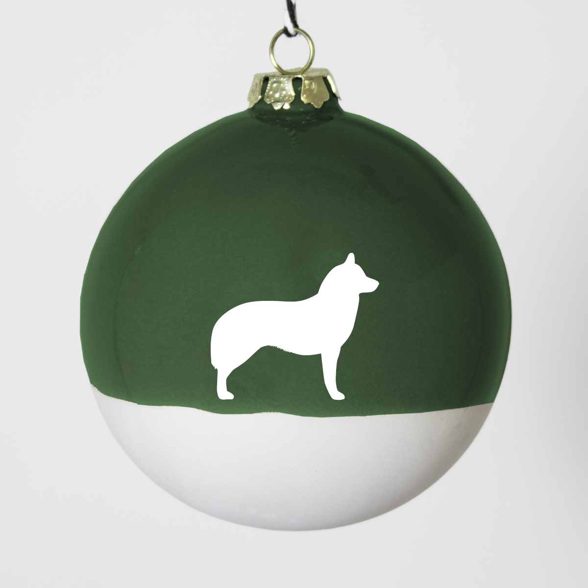 Christmas tree bauble dachshund sand large