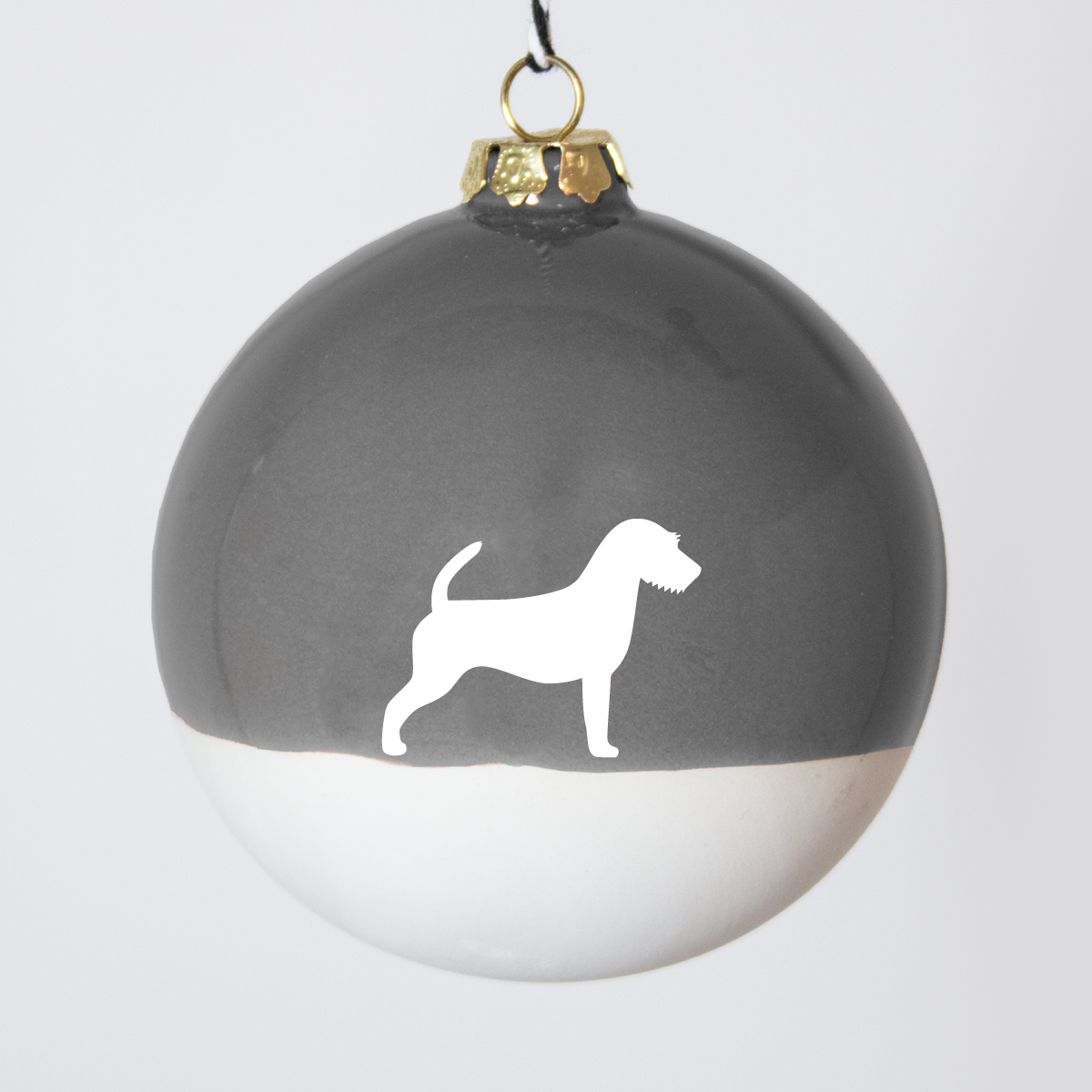 Christmas tree bauble dachshund sand large
