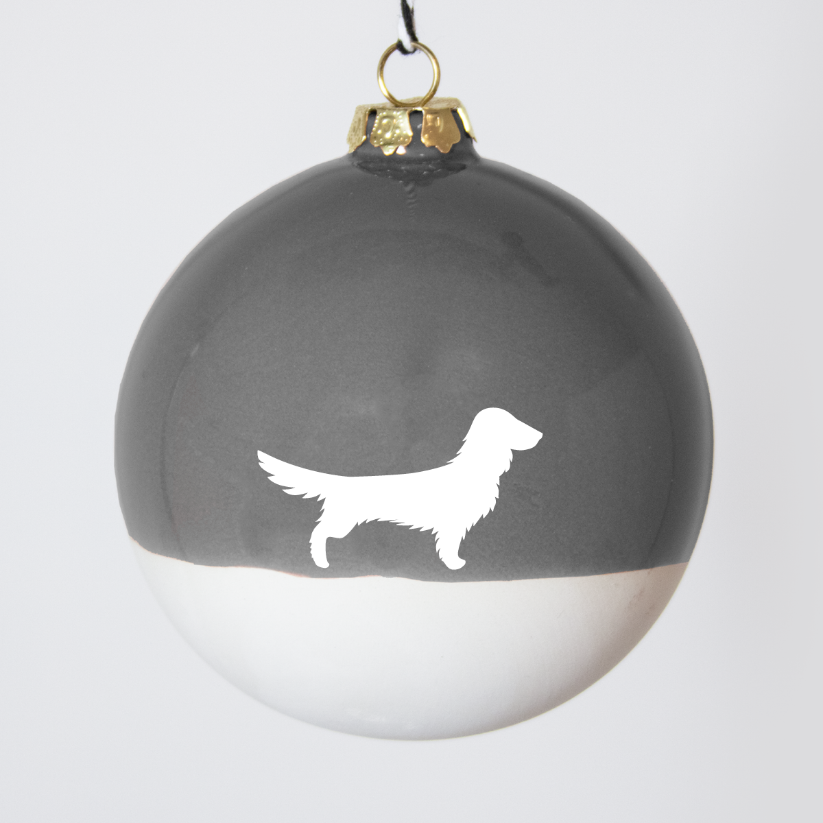 Christmas tree bauble dachshund sand large