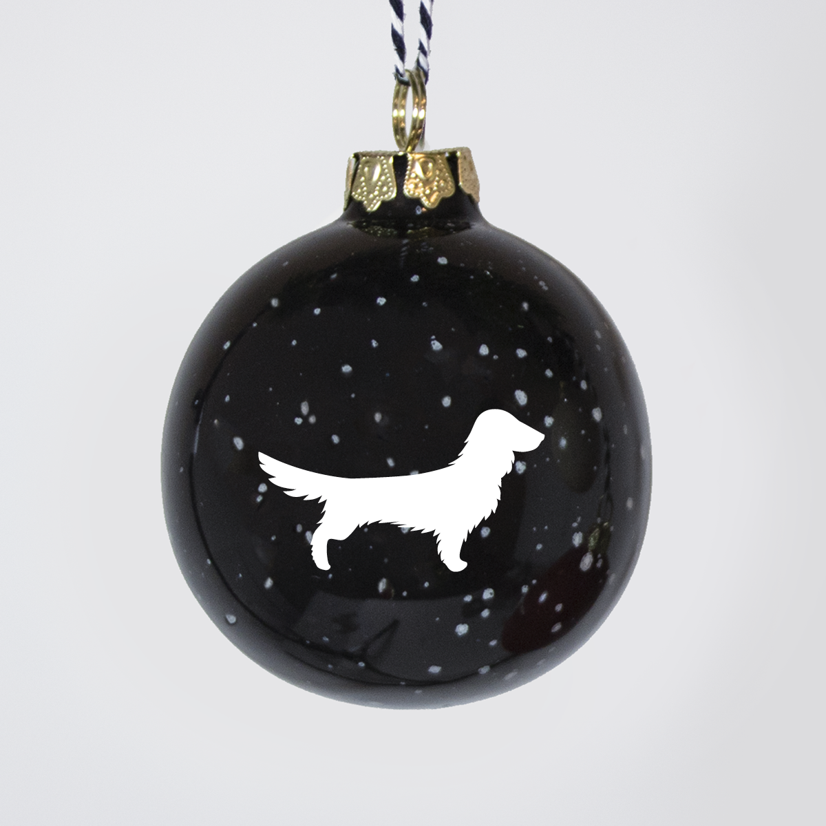 Christmas tree bauble dachshund sand large