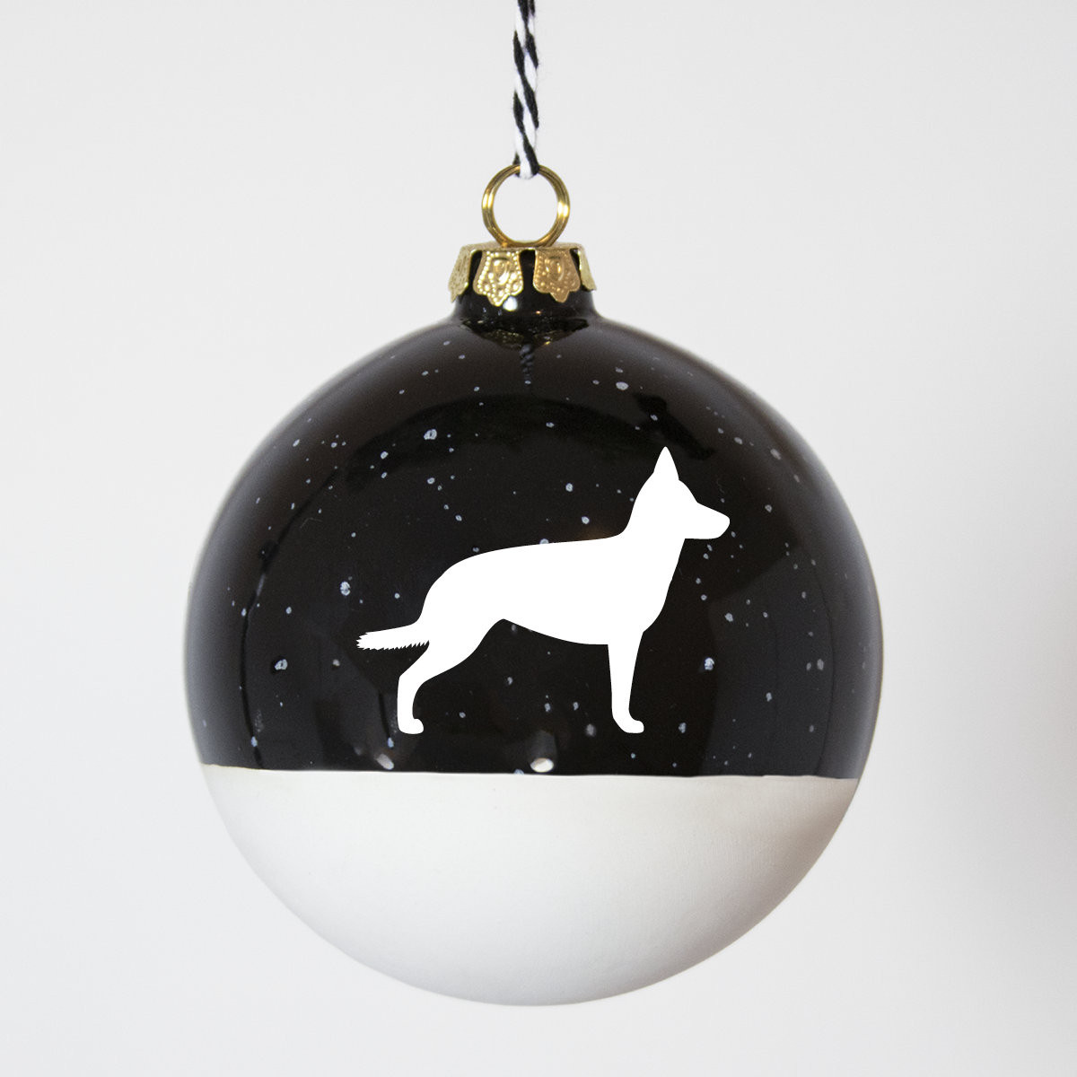 Christmas tree bauble dachshund sand large