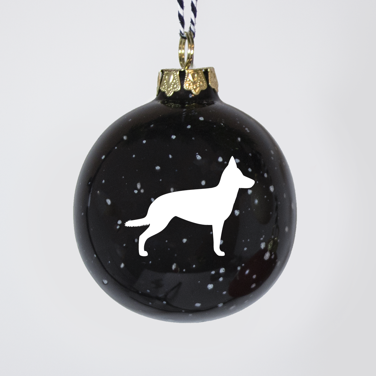 Christmas tree bauble dachshund sand large