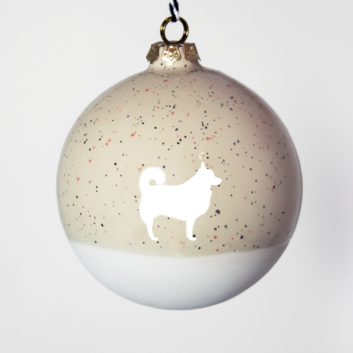 Christmas tree bauble dachshund sand large