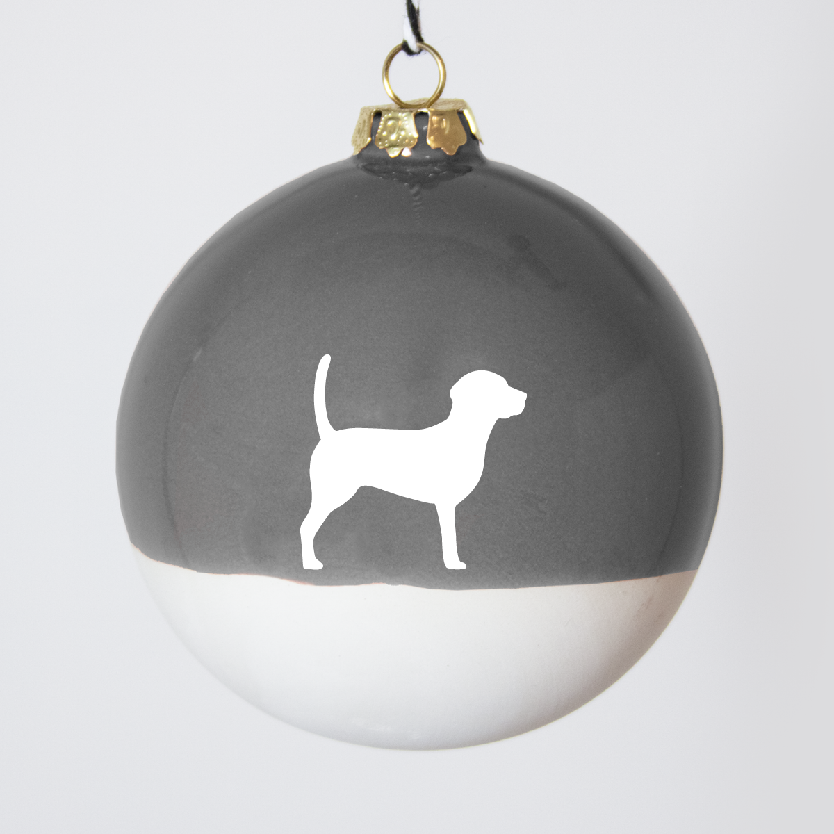 Christmas tree bauble dachshund sand large