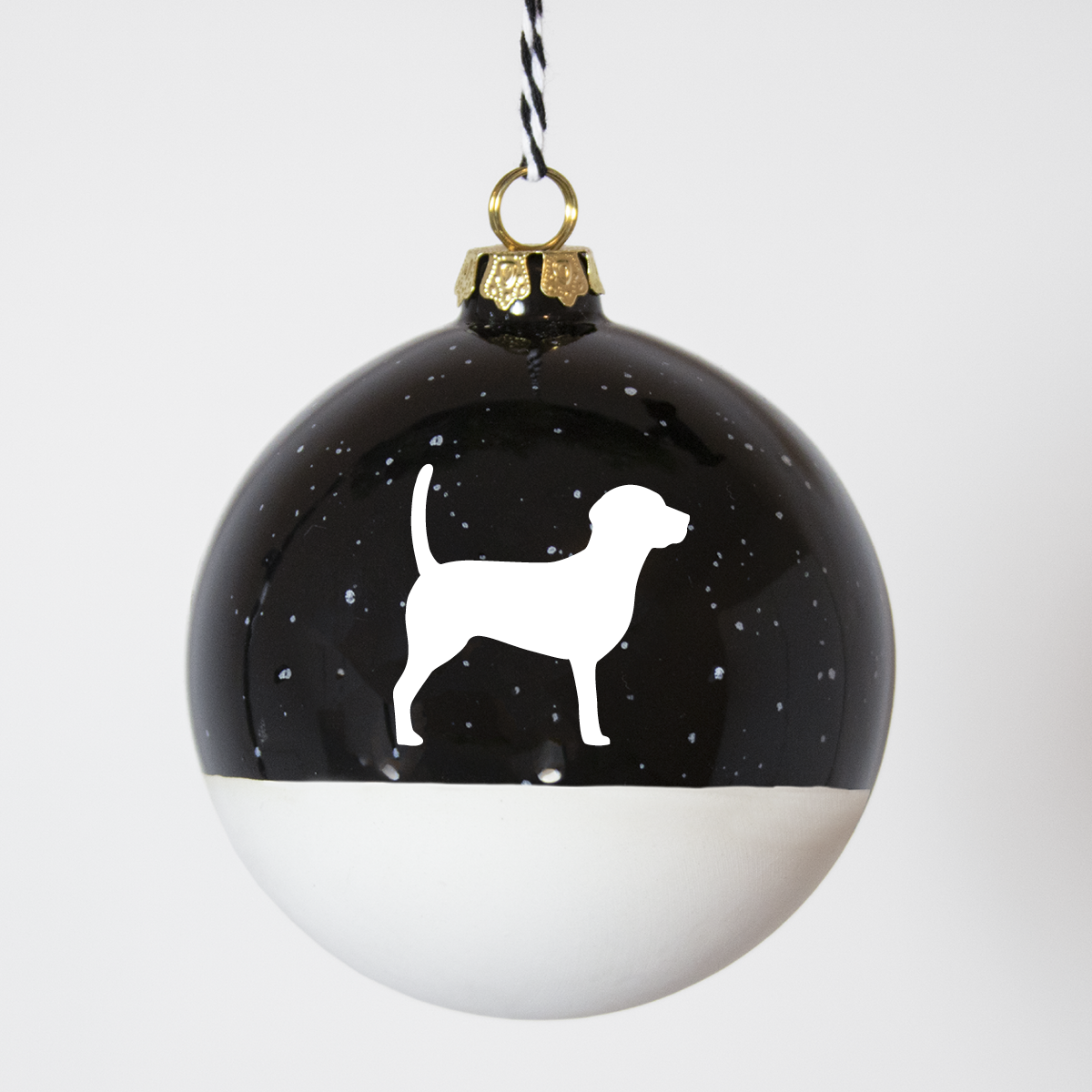 Christmas tree bauble dachshund sand large
