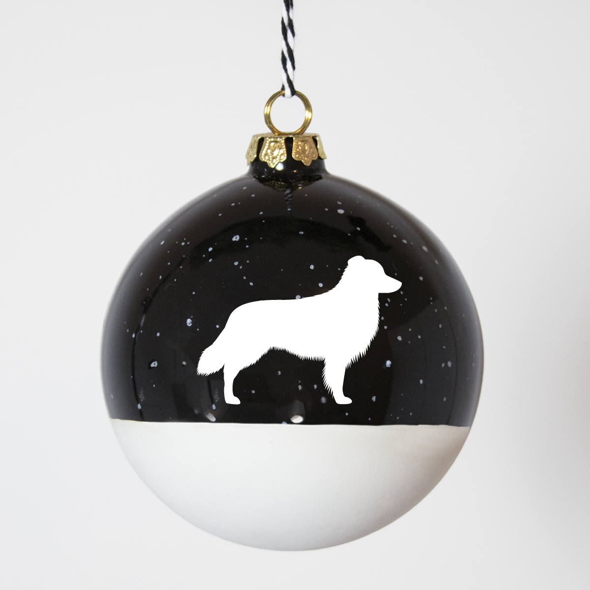 Christmas tree bauble dachshund sand large