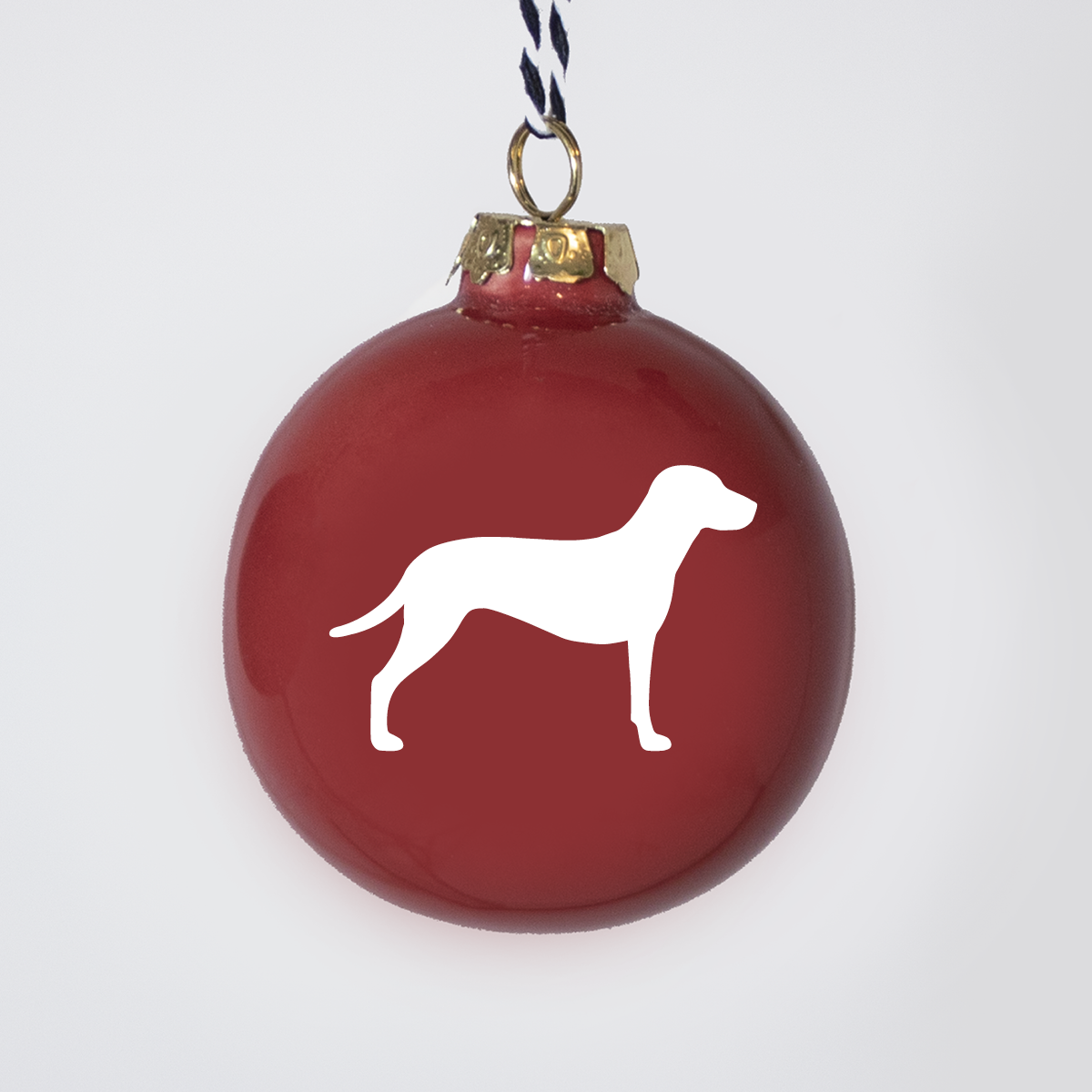 Christmas tree bauble dachshund sand large