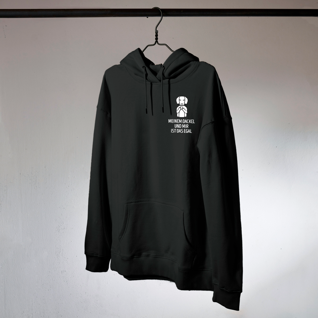 Unisex Hoodie: „Meinem Dackel und mir ist das egal“