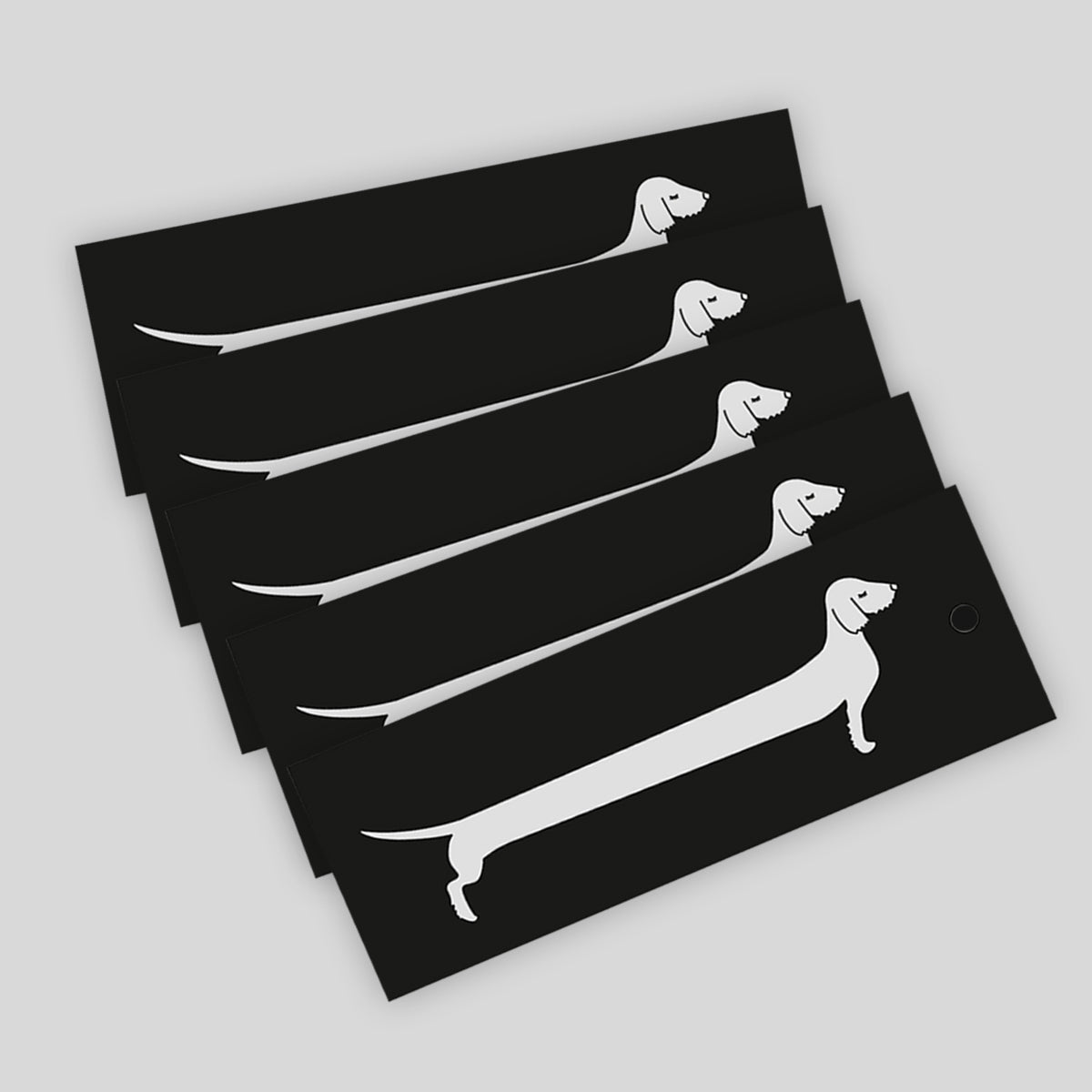 Long dachshund gift tag set of 5