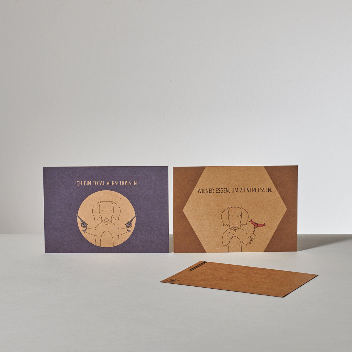 Alma & Gustl Papier Postkarten Dackel