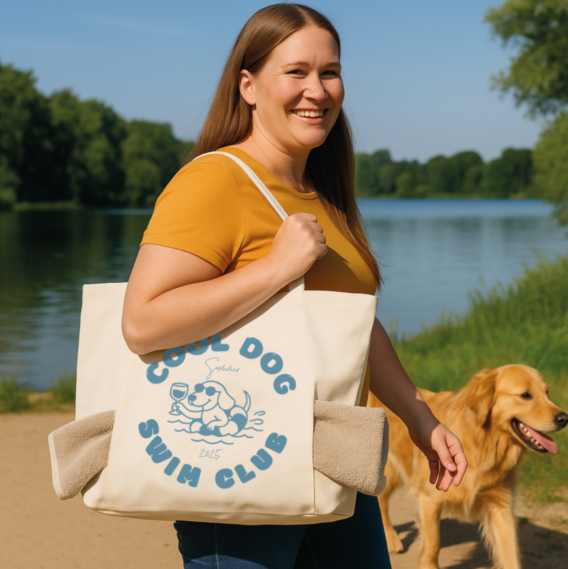 Big Beach Bag: Cool Dog Swim Club