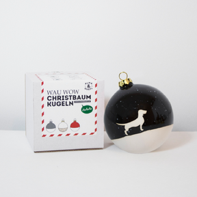 Christmas tree bauble dachshund sand large