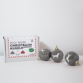 Christmas tree bauble dachshund sand large