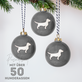 Christmas tree bauble dachshund sand large