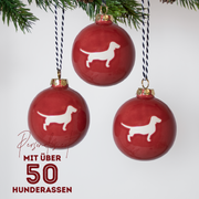 Christmas tree bauble dachshund sand large
