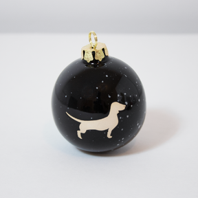 Christmas tree bauble dachshund sand large