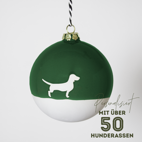 Christmas tree bauble dachshund sand large