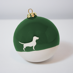 Christmas tree bauble dachshund sand large