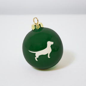 Christmas tree bauble dachshund sand large