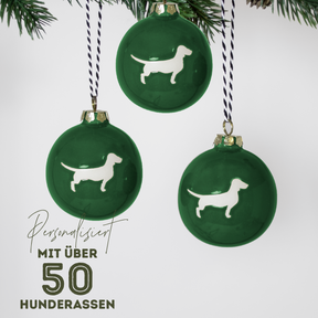 Christmas tree bauble dachshund sand large