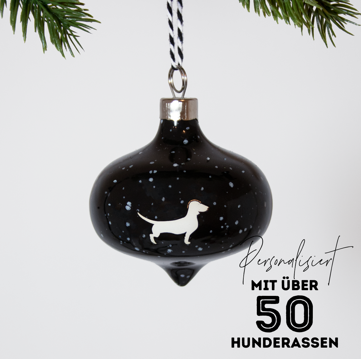Christbaumkugel Drop Lieblingshund Night Sky
