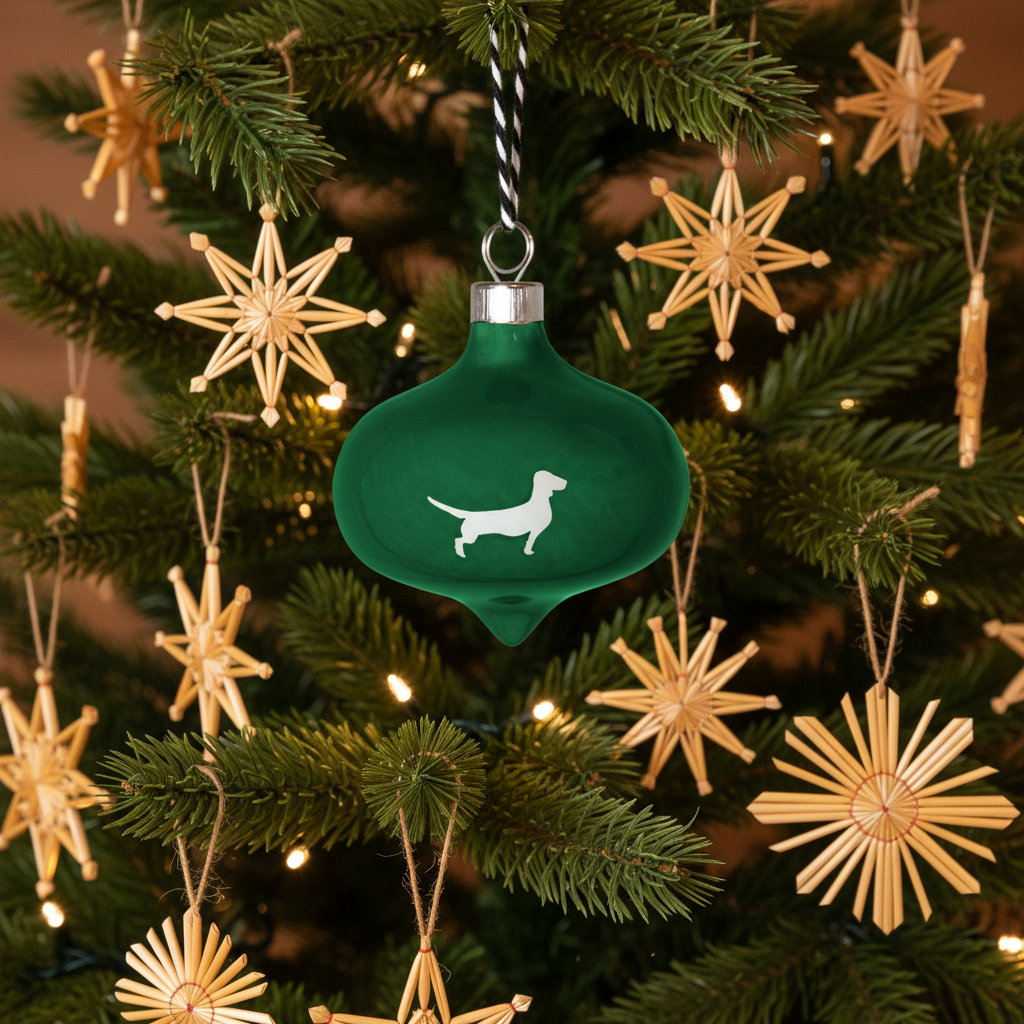 Christbaumkugel Drop Lieblingshund Green