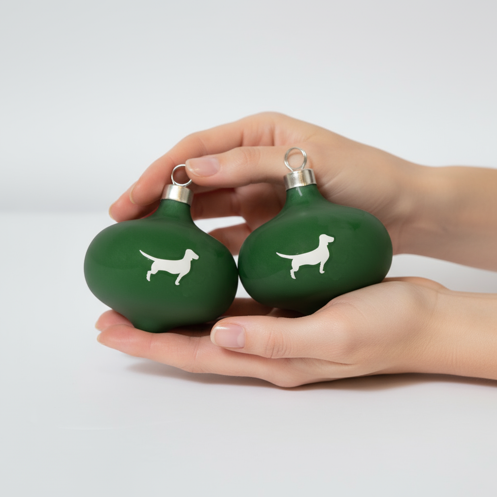 Christbaumkugel Drop Lieblingshund Green