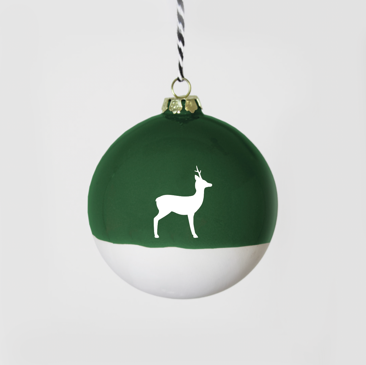 Große Christbaumkugel Reh Green