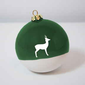 Große Christbaumkugel Reh Green