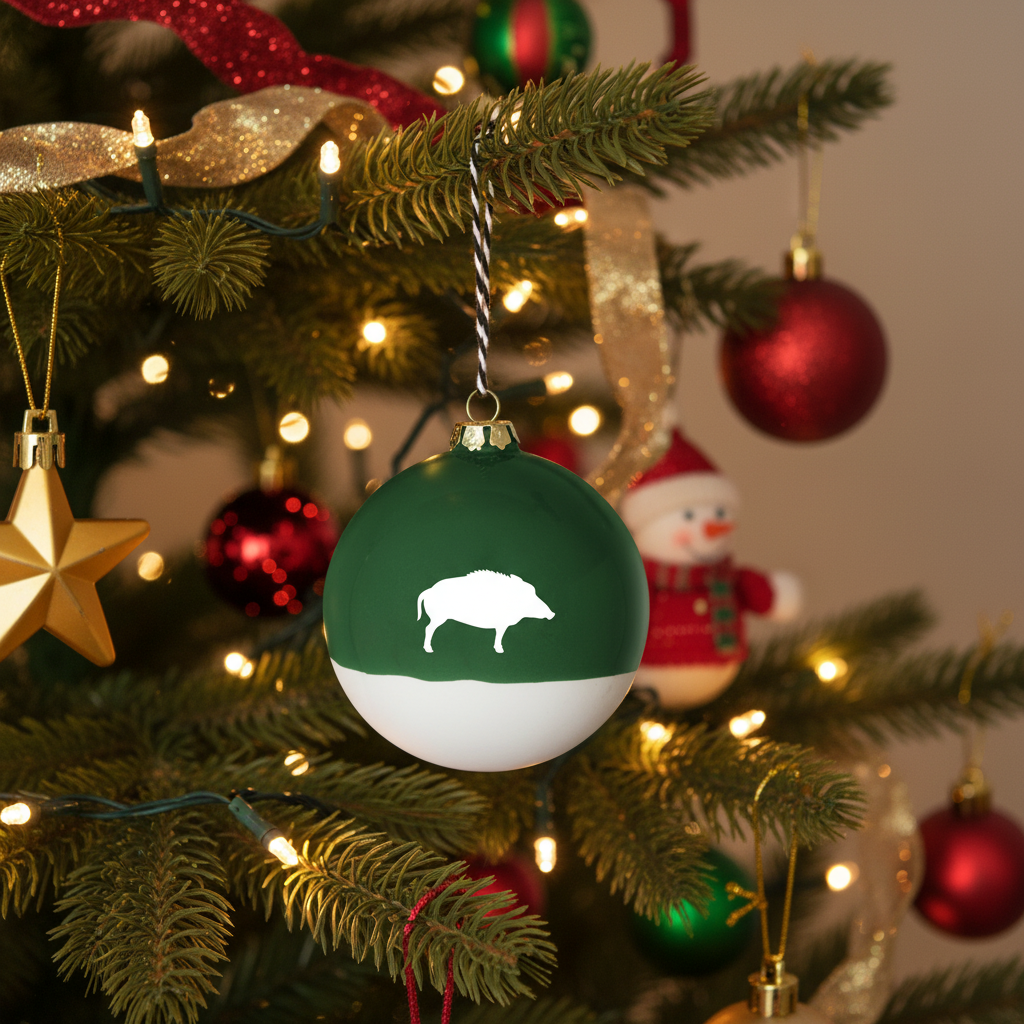 Große Christbaumkugel Sau Green