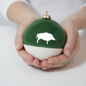 Große Christbaumkugel Sau Green