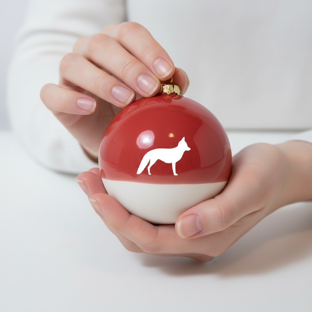 Große Christbaumkugel Fuchs Ruby Red