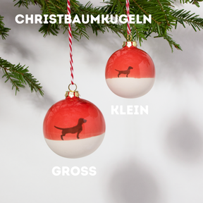 Christbaumkugel Dackel Red klein