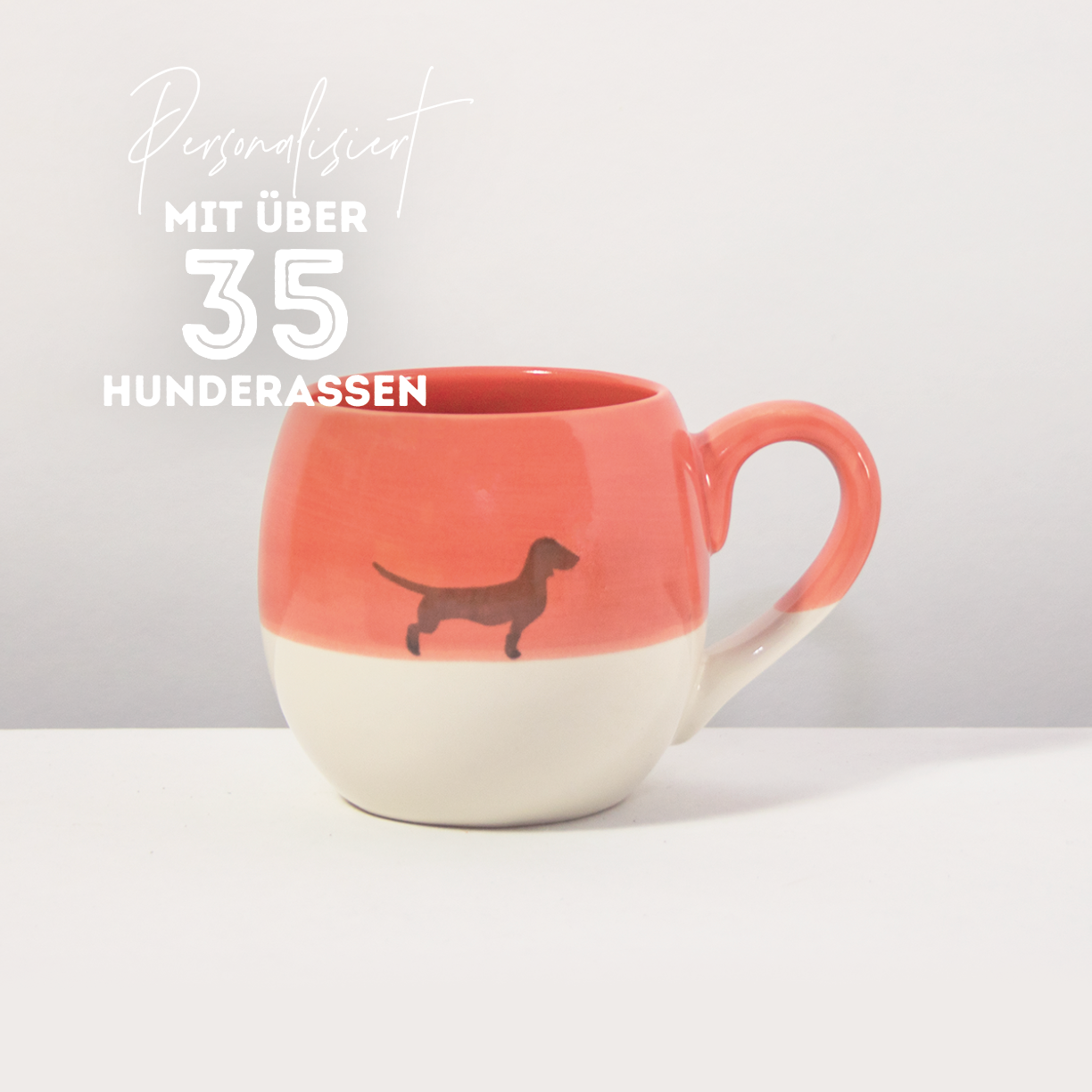 LIMITED EDITION Tasse Lieblingshund Peach