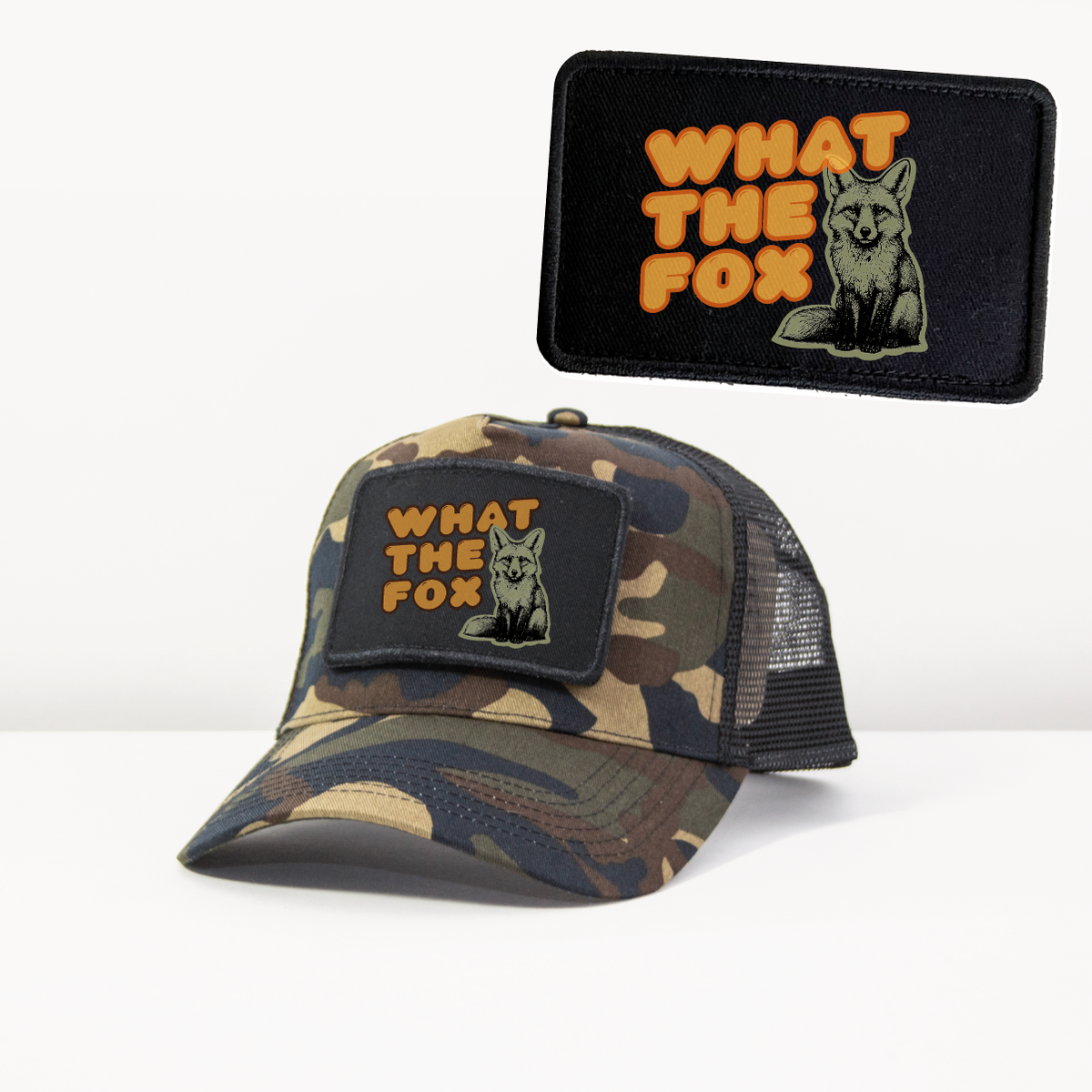 Trucker Cap „What the Fox“ Camouflage