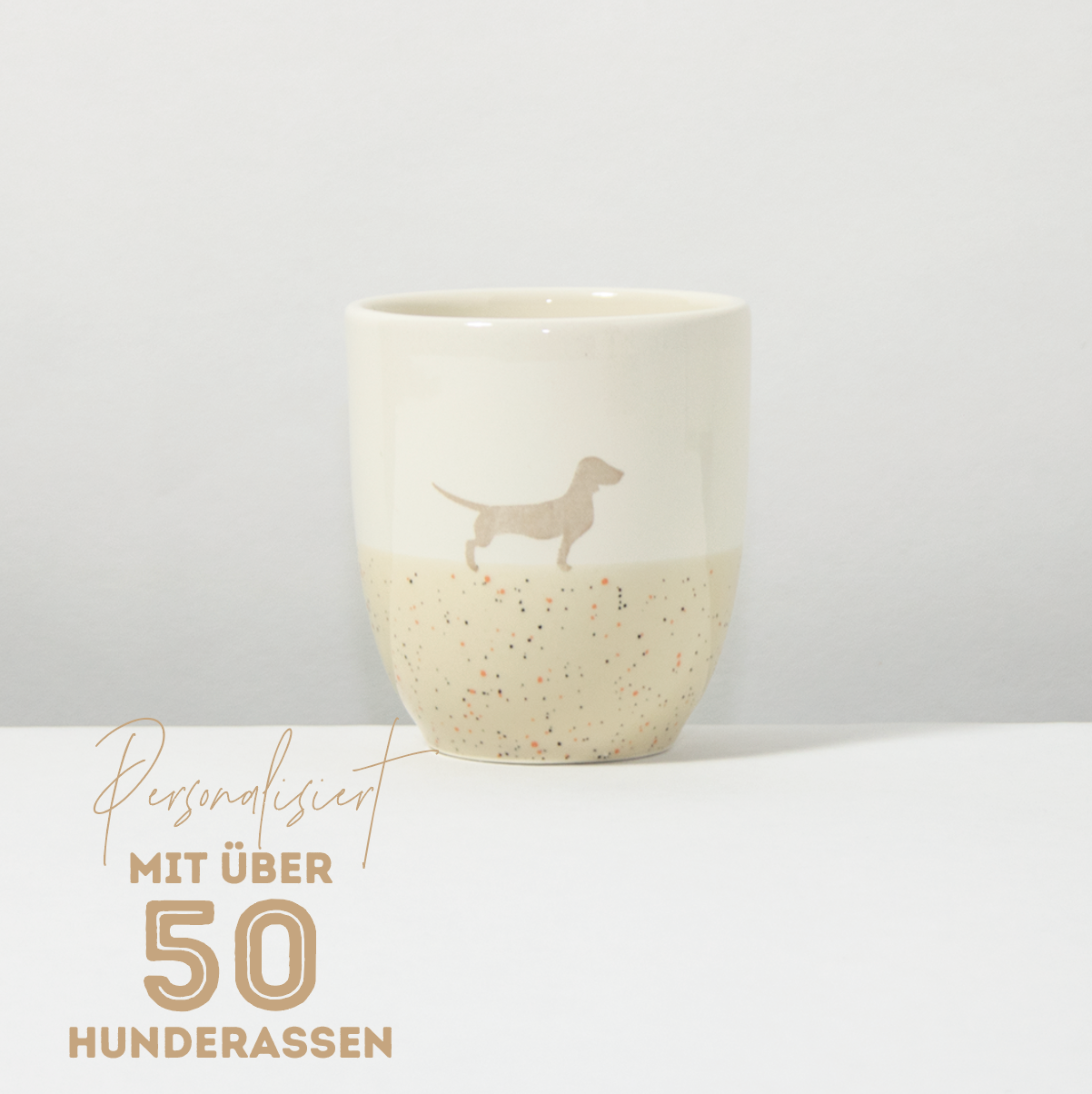 Becher Lieblingshund Sand