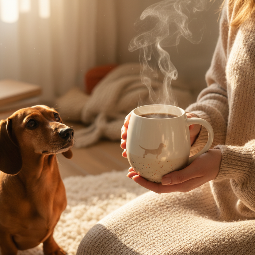 Große Tasse Lieblingshund Sand