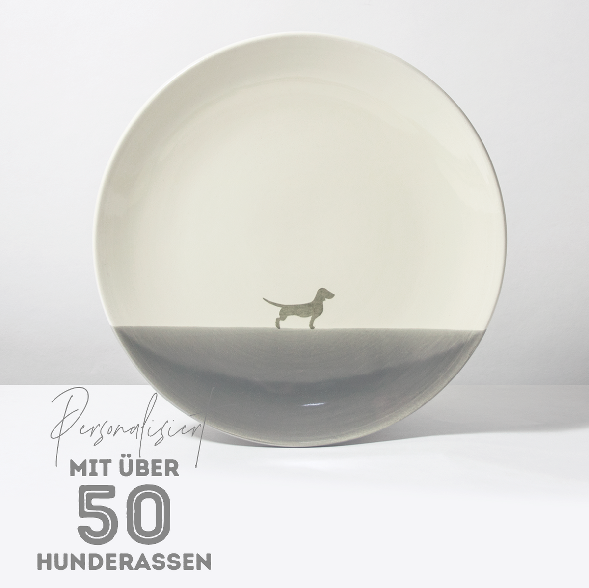 Großer Teller Lieblingshund Dusty