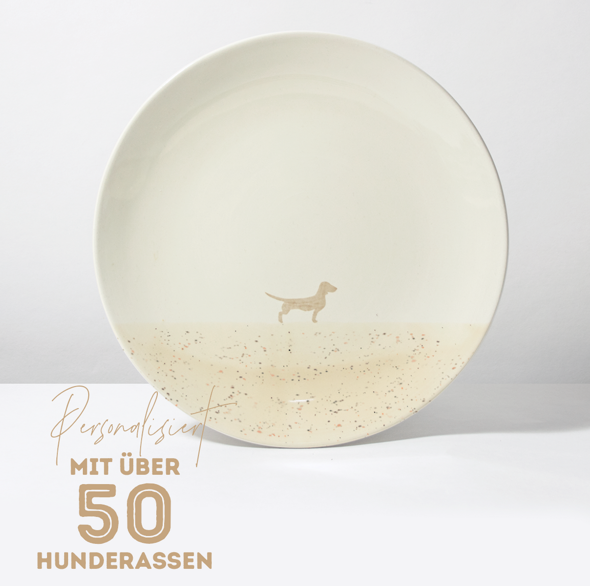 Großer Teller Lieblingshund Sand