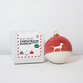 Christmas tree bauble dachshund sand large