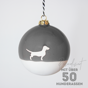 Christmas tree bauble dachshund sand large