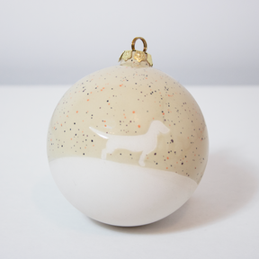 Christmas tree bauble dachshund sand large
