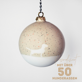 Christmas tree bauble dachshund sand large
