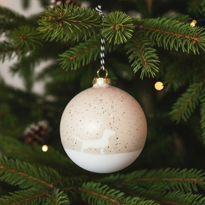 Christmas tree bauble dachshund sand large