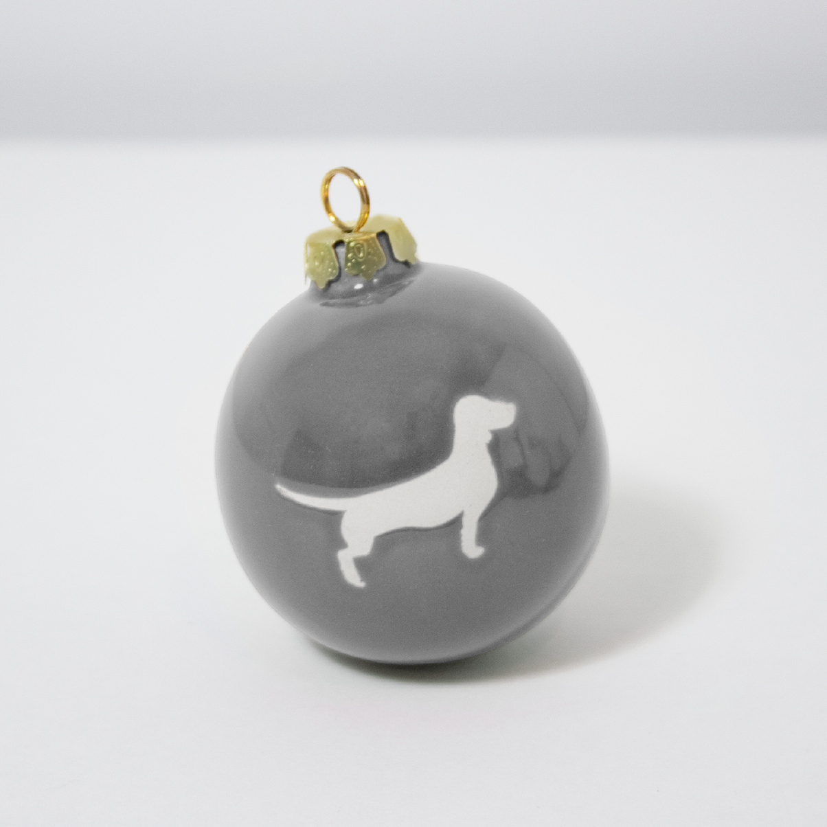 Christmas tree bauble dachshund sand large