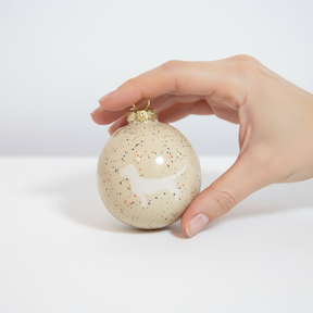 Christmas tree bauble dachshund sand large