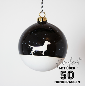 Christmas tree bauble dachshund sand large