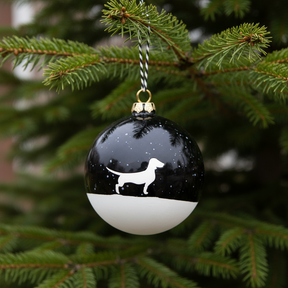 Christmas tree bauble dachshund sand large