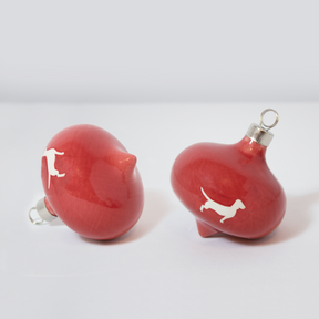 Christbaumkugel Drop Lieblingshund Ruby Red