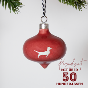 Christbaumkugel Drop Lieblingshund Ruby Red